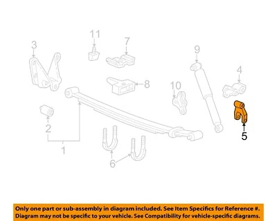 Componentes de suspensión-grillete Ford OEM 87-08 E-150 Club Wagon E6TZ5776B Foto 1 de 2