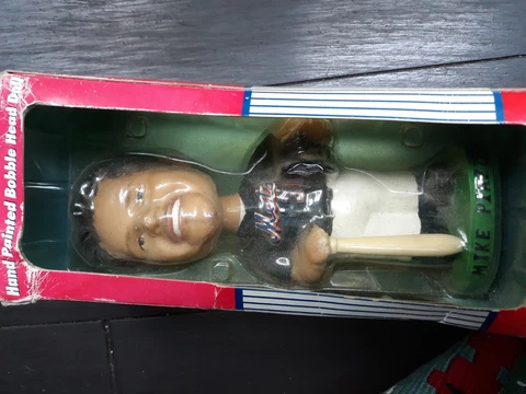 MIKE PIAZZA Hand Painted Bobble Head-Bobble Dobbles-NEW YORK METS NIB Cover