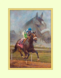 Beloved Barbaro by Fred Stone 11x14 Double Matted 8x10 Art Print - Picture 1 of 5
