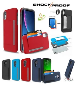 Funda billetera híbrida rígida de goma para Motorola Moto G8 PLAY - Imagen 1 de 37
