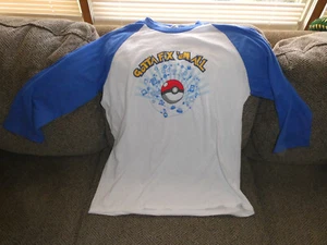 Pokemon Maglietta Baseball KASEYA GOTTA FIX 'EM ALL Blu Bianco Taglia XL - Foto 1 di 6