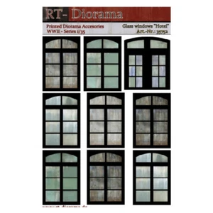 RT-Diorama 1/35 Printed Accessories: Glass Windows "Hotel" - Bild 1 von 1