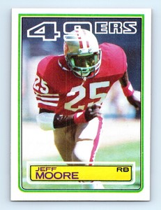 1983 Topps Jeff Moore RC San Francisco 49ers #170