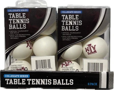 12 Ps Texas A&M University Table Tennis Balls Collegiate Series Ping Pong Balls - Image 1 of 3