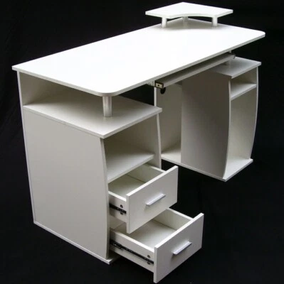 D+L Computertisch PC-Tisch 120cm Arbeitstisch Gamingtisch Schreibtisch weiß 57040