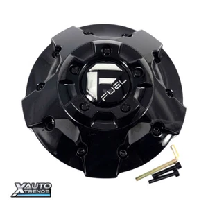 Fuel Off-Road Gloss Black Wheel Center Cap w/ Black Rivets 1005-88GBR - Picture 1 of 1