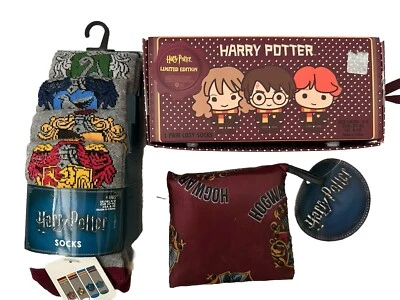 Primark Harry Potter 4 pack socks, cosy socks & bag bundle BNWT - Image 1 of 4
