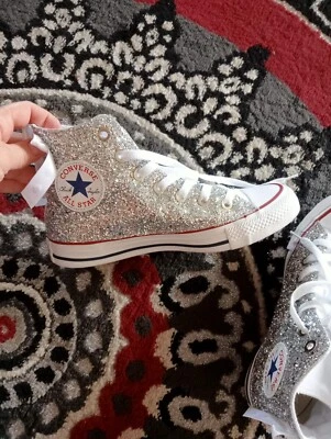 All Star personalizzate paillettes argento donna num 37  - Immagine 1 di 4