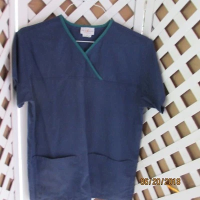 Peaches Scrub Top Navy Blue - Image 1 of 4