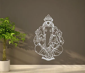 Wall Tattoo Ganesha Wall Sticker Spiritual Adhesive Ganescha Indian - Picture 1 of 1