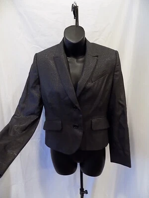 PHILIPPE ADEC Black Sparkle Cropped Blazer Wm 6 (226) - Image 1 of 4