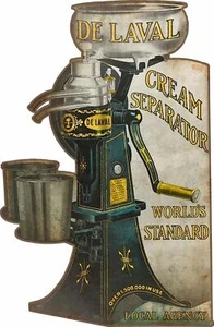 DE LAVAL CREAM SEPARATOR 36" HEAVY DUTY USA MADE METAL DAIRY ADVERTISING SIGN - Picture 1 of 1