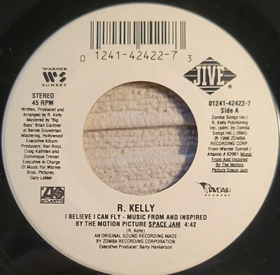 R Kelly "I Believe I Can Fly / Religious Love" VG+ very mild warp see video - Image 1 of 3