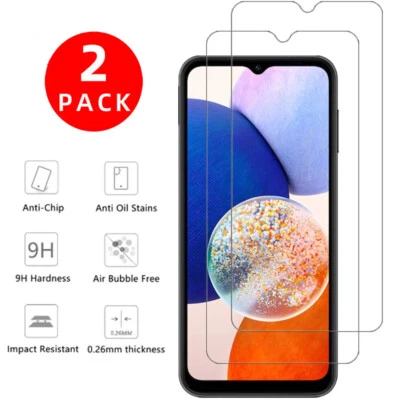 CALARACA 2Pack Premium Real Tempered Glass Screen Protector For Samsung Galaxy A14 5G