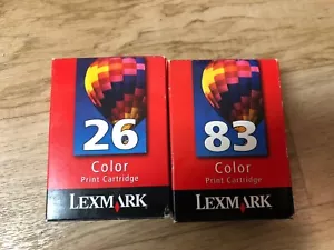Genuine LEXMARK INK Set Of 2 26 Color 83 Color OEM genuine ink jet printer INK - Picture 1 of 4