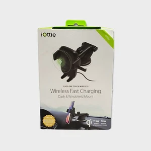 iOttie One Touch Smartphone Dash and Windshield Mount w/ Charging- Black NEW - Picture 1 of 2