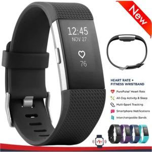 New Fitbit Charge 2 Heart Rate Monitor Fitness Wristband Tracker - Picture 1 of 14