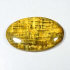 Trendy Yellow Flashy Nellite Cabochon Natural Gemstone Oval Shape 60 Cts NL-29