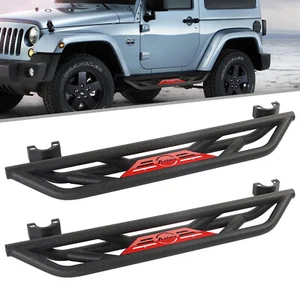 Running Boards for 2007-2018 Jeep Wrangler JK 2 Door Drop Side Steps Nerf Bars - Picture 1 of 11