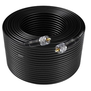 RG8X PL259 cb antenna Coaxial Cable 50 ohm SO239 UHF Cable 49.2FT (15M) - Picture 1 of 4