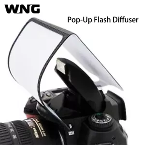 Universal Pop up Flash Diffuser Soft Screen For DSLR Caemras Canon Nikon Pentax - Picture 1 of 6