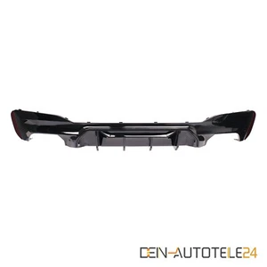 Heckdiffusor Auspuffblende für BMW 5er G30 G31 FACELIFT SPORT GLANZ SCHWARZ - Picture 1 of 6