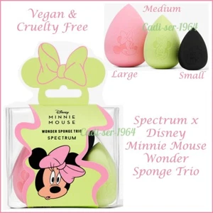 Spectrum x Disney Minnie Mouse 3 Piece Make Up Sponge Set Small, Med & Large NEW - Picture 1 of 24