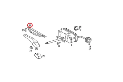 Nuevo limpiaparabrisas de faros genuino Mercedes-Benz OE 1408200045 Foto 1 de 4
