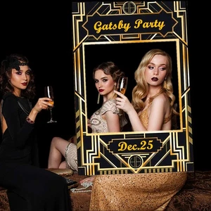 Art Deco Party Photo Booth Prop Cornice Anni 20 Gatsby Cornice Foto Ruggente Anni 20 P... - Foto 1 di 6