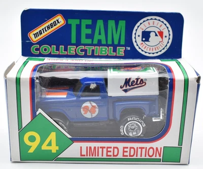 Matchbox Superfast Ford Flareside Pickup New York Mets blu baseball 1994 - Immagine 1 di 2