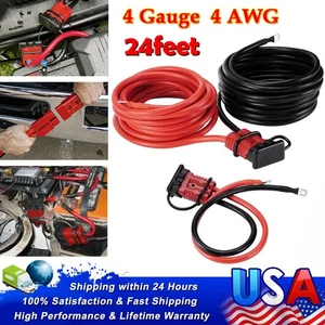 Cavo alimentazione verricello sgancio rapido 24 piedi e 175 A 4 gauge 4 AWG cablaggio rame US - Foto 1 di 21