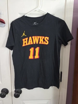 Atlanta Hawks T-Shirt Black Boys Large Trae Young 11 NBA Nike Air Jordan  - Image 1 of 3
