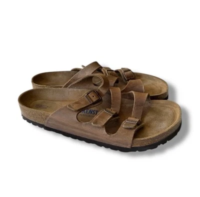 Birkenstock Florida Soft Footbed Birkibuc Mocha Sandals Womens 11 Mens 9 Slip On - Image 1 of 4
