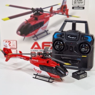Amewi AFX-135 DRF Rc Helikopter Hubschrauber 6G 2,4GHz 4-Kanal 25327 Rot / Weiß - Bild 1 von 4