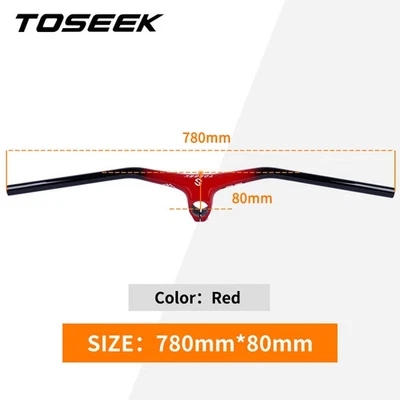 Mtb Riser Flat Handlebars with Stem -10Degree Carbon Integrated Handlebar 780mm - Image 1 of 4