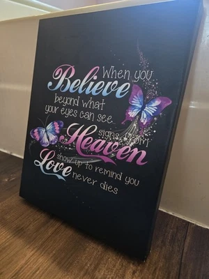 When You Believe Beyond What Your Eyes Can See Butterfly Matte Poster, Canvas... - Image 1 of 4