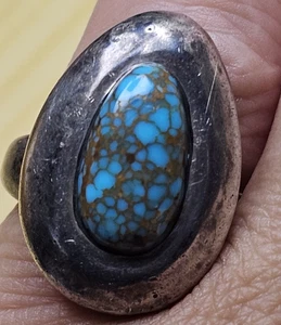JIMMIE KING JR. STERLING SILVER TURQUOISE AND MULTI-STONE INLAY RING 20.1 GRAMS! - Picture 1 of 16