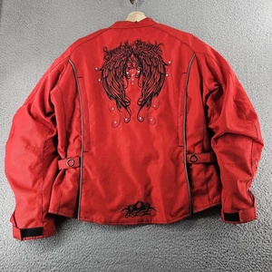 Speed and Strength Jacket Womens 2XL Red To The Nines Motorcycle Textile Riding - Picture 1 of 20