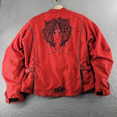 Speed and Strength 夹克女式 2XL 红色至 Nines 摩托车纺织骑行 — 第 1/4 张图片