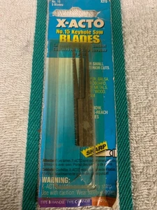 X-ACTO 15 Key Hole Keyhole Saw Blades Pack of 5 ( x215) New Old Stock - Picture 1 of 7