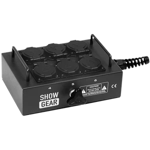 Showtec BO-6-PG Schuko Stromverteiler Party Disco Club DJ Musik Event Sound - Bild 1 von 1