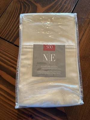 Noble Excellence NE Sand Over Sized Queen Standard Pillowcases Set New 500ct - Image 1 of 3