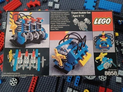 LEGO 8858 Expert Builder Auto Motores 1980 INCOMPLETO Sin Instrucciones Foto 1 de 4