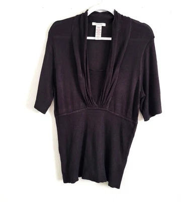 Top Covington De Colección Negro Cuello en V con Detalles Plisados Talla L Usado en Excelente Condición Foto 1 de 4