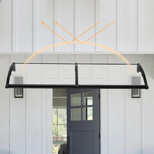 78.7" x 23.6" Window Awning Front Door Eaves Canopy UV Protector Roof Cover New - Picture 1 of 18