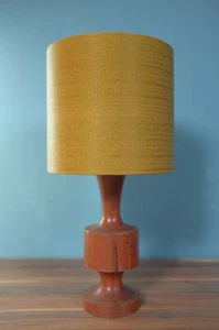 Pantalla de tela retro - Tela original años 60/70, tambor de 20 cm, verde/dorado, forrada - Imagen 1 de 9