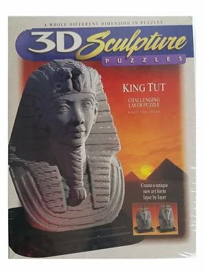 Rompecabezas de escultura de colección 1996 busto del rey Tut 163 capas rompecabezas Milton Bradley ¡NUEVO! Foto 1 de 4