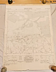 Original 1958 OS Map Suffolk TM34NW Rendlesham Forest Sutton Common Bromeswell - Picture 1 of 1