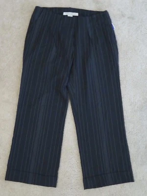 Nuevo pantalón de vestir recortado capris a rayas blanco y negro Jenne Maag para mujer talla 4 Foto 1 de 4