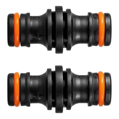 2 Way Garden Hose Connector Joiner Coupler Watering Water Pipe Tap Male 2pcs - Image 1 of 4